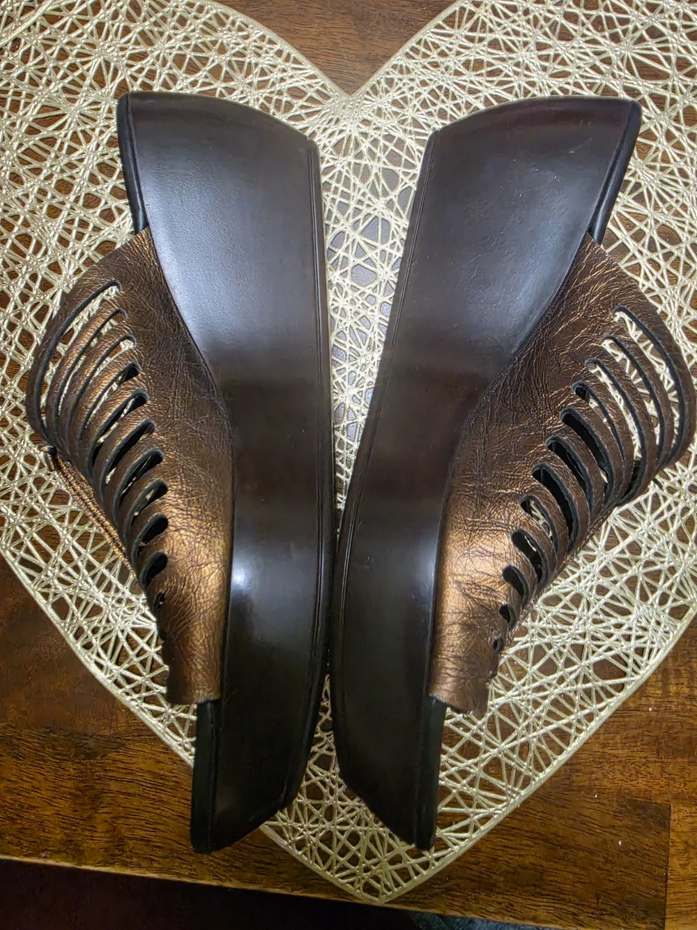 Donald J. Pliner Chaya Metallic Bronze Slide Sandals
